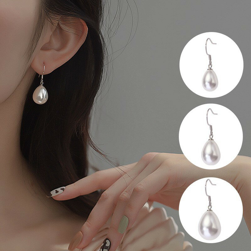 送料無料 ピアス フックピアス レディース 女性 アクセサリー ティアドロップ しずく型 雫 シルバーカラー フェイクパール 揺れる かわいい おしゃれ 上品 ...