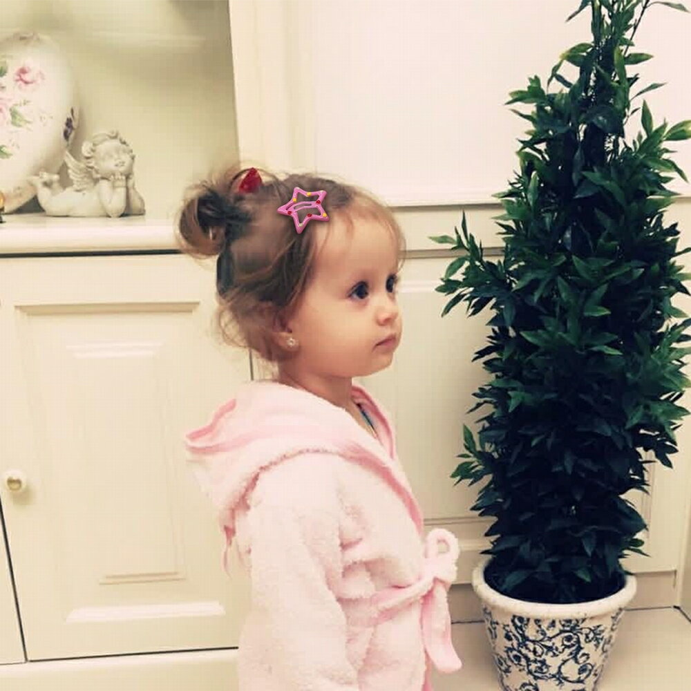 送料無料 ヘアピン パッチン留め 2個セット 子供用 ヘアアクセサリー キッズ 女の子 髪飾り 髪留め まとめ髪 ヘアアレンジ 星形 ラメ スター 可愛い おしゃれ ファッション小物 2