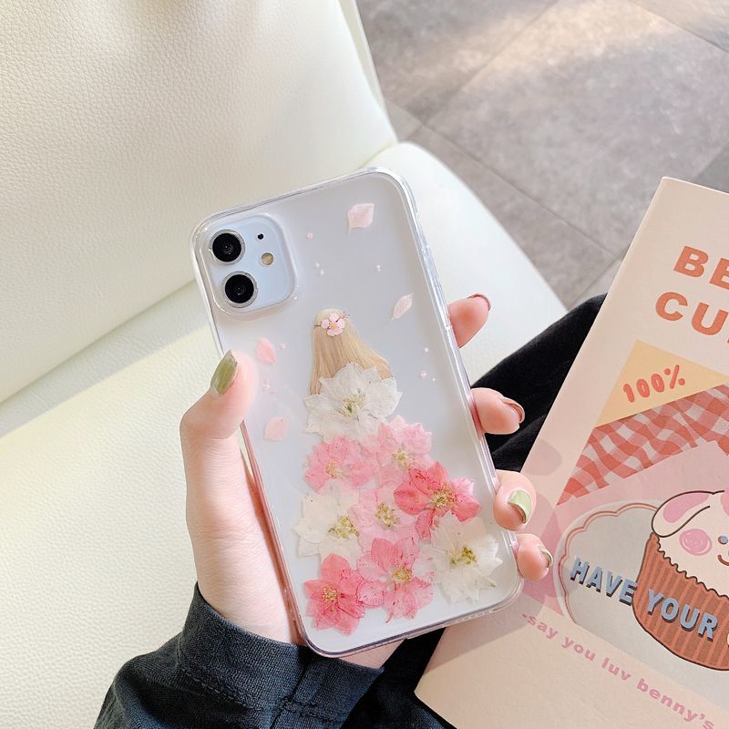 送料無料 iPhoneケース スマートフォンケース スマホカバー 花 フラワー 女の子 ド...