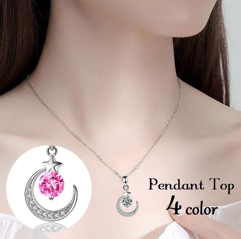 送料無料 ペンダントトップ ペンダントヘッド レディース アクセサリー ラインストーン 三日月 星 シルバーカラー 可愛い 上品 おしゃれ 女性 婦人 誕生日 ...