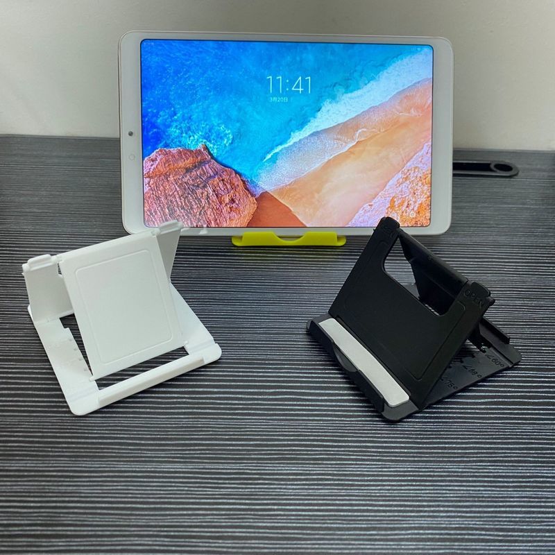 送料無料 スマホスタンド タブレットスタンド 折り畳み式 卓上 コンパクト 角度調整可能 スマートフォンスタンド 滑り止め 軽量 持ち運び 携帯 無地 単色 シンプル スマホ立て デスク カラフル