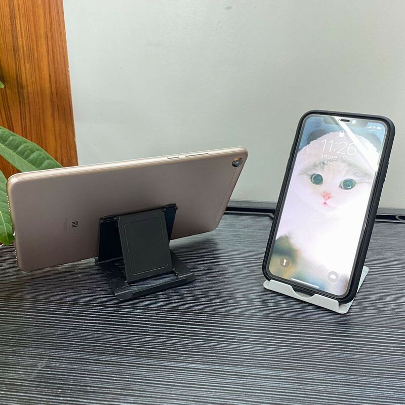 送料無料 スマホスタンド タブレットスタンド 折り畳み式 卓上 コンパクト 角度調整可能 スマートフォンスタンド 滑り止め 軽量 持ち運び 携帯 無地 単色 シンプル スマホ立て デスク カラフル