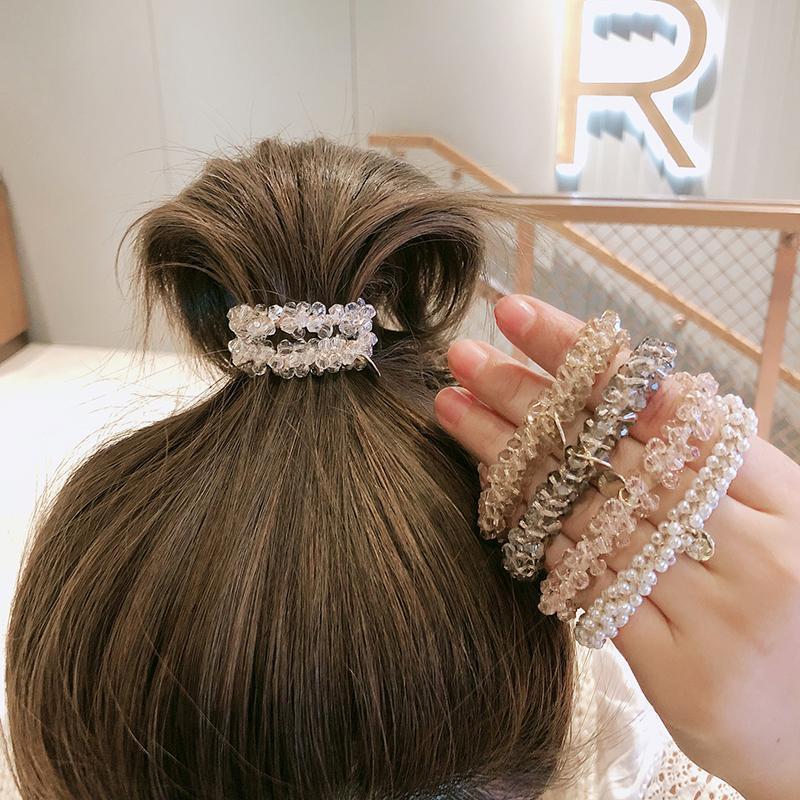 送料無料 ヘアゴム ビーズシュシュ レディース ヘアアクセサリー 髪飾り 髪留め ま...