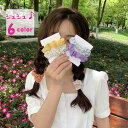 送料無料 シュシュ ヘアアクセサリー レディース 2個セット ヘアゴム 花柄 かわいい 無地 ヘアアレンジ まとめ髪 フラワー カジュアル 女性用