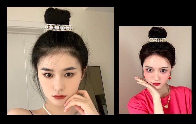 送料無料 ヘアクリップ ヘアリング レディース 女性 ヘアアクセサリー ファッション雑貨 雫型 ドロップ型 コーム タッセル ラインストーン キラキラ ブラック かわいい キュート ガーリー 華やか おしゃれの商品画像 3
