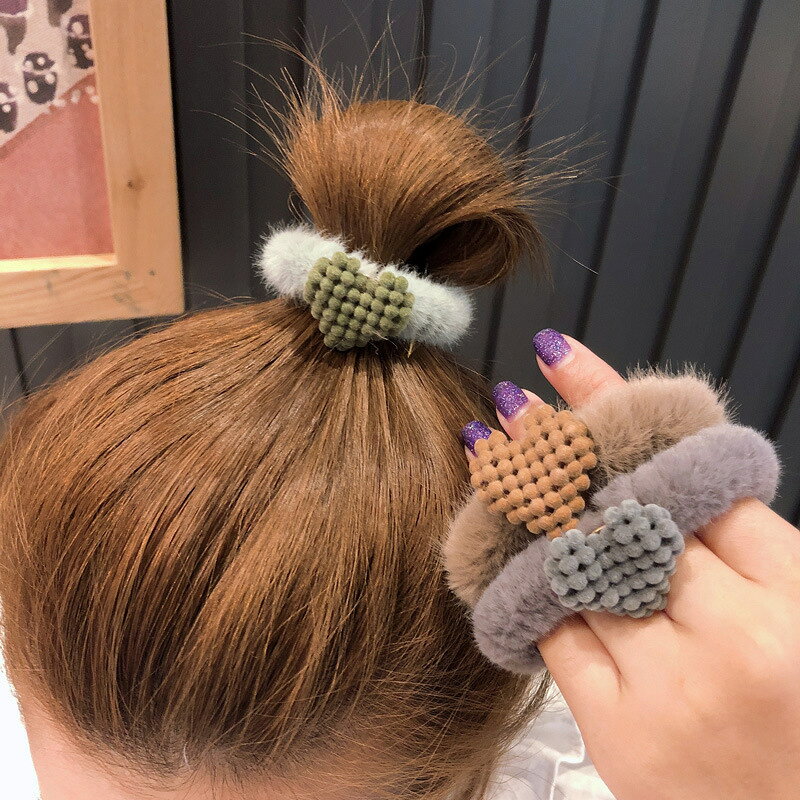 送料無料 シュシュ ヘアゴム レディース 大人 ヘアアクセサリー ふわふわ もこもこ...