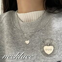 送料無料 ネックレス ペンダント レディース 女性 アクセサリー チェーン ハート シルバーカラー シンプル おしゃれ 可愛い 首飾り お出かけ 普段使い ギフ...