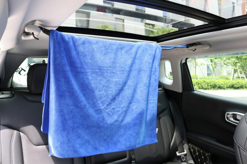 送料無料 車用 物干しロープ フック式 車内 1.5m ロープ ゴム紐 カーアクセサリー カー用品 車 出張 旅行 泊り 車中泊 洗濯ロープ 洗濯用品 旅行用品 便利 お出かけ 雑貨 ブラック 黒 plusnao-10319417 Plus Nao サンプル画像2