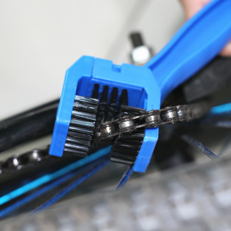 送料無料 チェーンブラシ 自転車用 三面ブラシ コの字型 メンテナンス用品 洗車 掃...