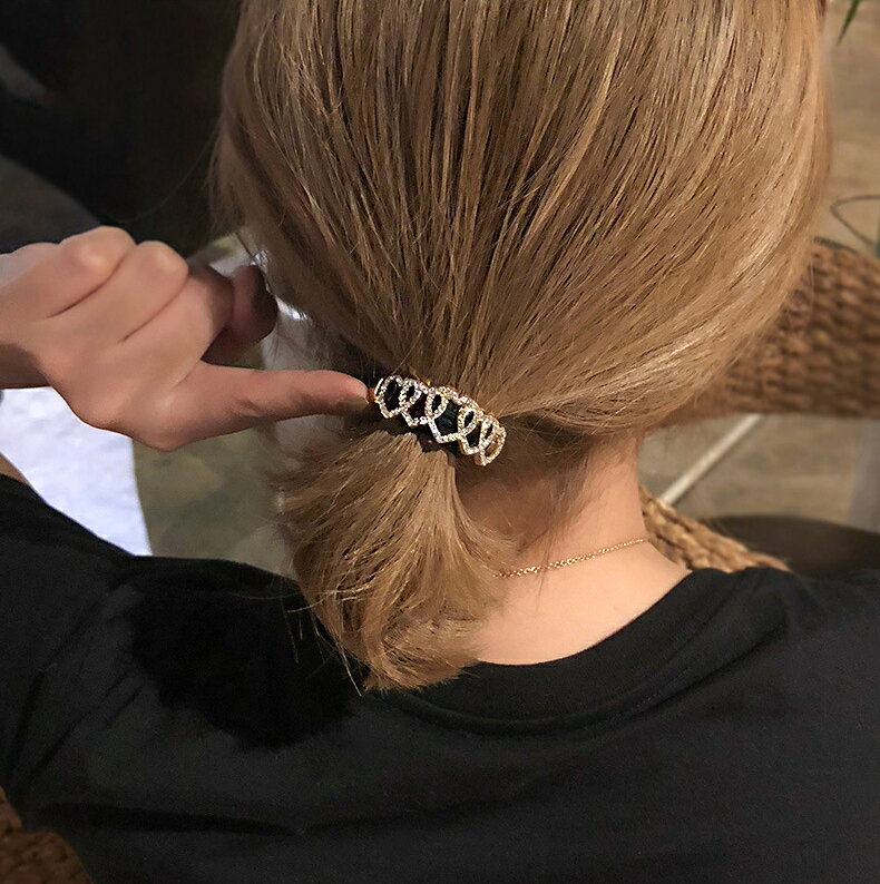 送料無料 ヘアゴム レディース 女性用 ヘアアクセサリー 飾り付き 髪飾り キラキラ...