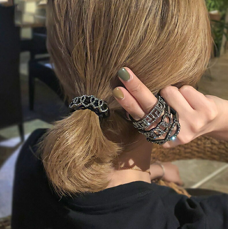 送料無料 ヘアゴム レディース 女性用 ヘアアクセサリー 飾り付き 髪飾り キラキラ...