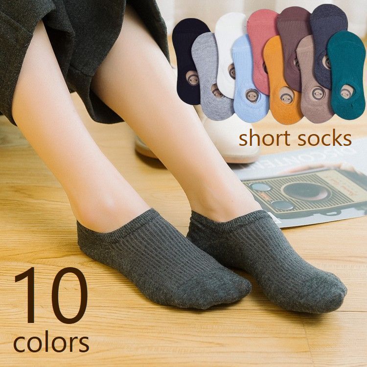 送料無料 ショートソックス フットカバー レディース 靴下 カバーソックス スニーカー スリッポン ショート丈 無地 リブ フットウエア カラバリ豊富 女性用 婦人用のサムネイル