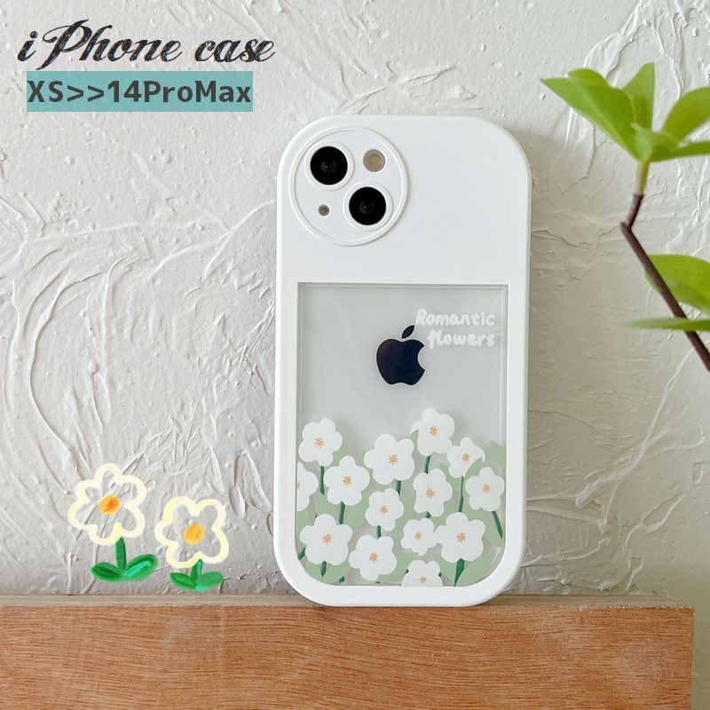 무료 배송 iPhone 케이스 iPhone 커버 스마트 폰 케이스 스마트 폰 커버 꽃 꽃 뒷면 보호 상처 방지 얼룩 방지 귀여운 유행 iPhone x xs xr 11 12 13 14 pro max