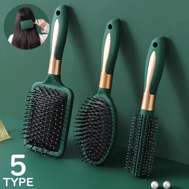 送料無料 ヘアブラシ ヘアーブラシ クッションブラシ ロールブラシ レディース メンズ コーム くし 櫛 ヘアケア 頭皮 ブラッシング