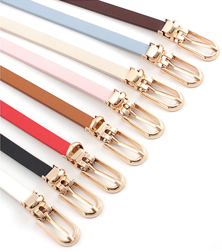 Plus Naoの送料無料 細ベルト レディース レザー調 ウエストマーク 細め 細身 無地 シンプル 上品 ビジネス ワンピース ドレス スカート スーツ｜アングル2