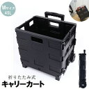 送料無料 キャリーカート 台車 Mサイズ 45L 折りたたみ コンテナ型 箱型 蓋なし アウトドア キャンプ 買い物 ショッピング スポーツ レジャー 旅行