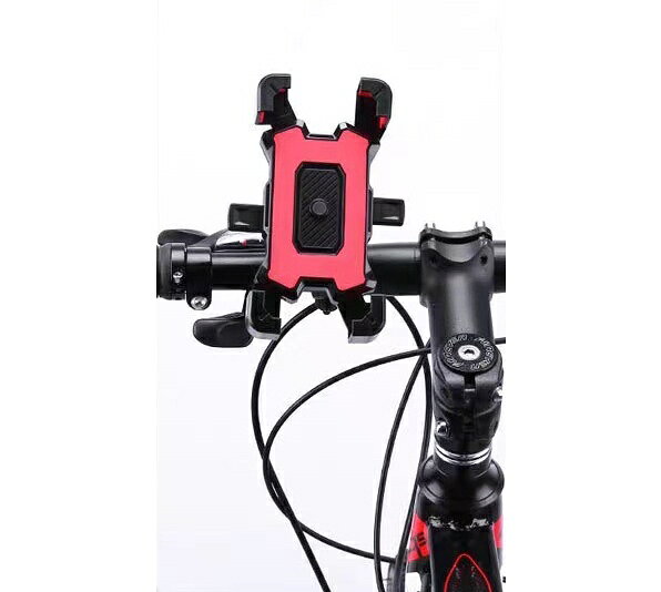 Plus Naoの送料無料 スマホホルダー 自転車用 オートバイ バイク用 スクーター 原付 ハンドル装着 簡単装着 工具不要 360度回転 角度調整可能 便利 ナビ 固定 マウント スタンド iPhone アンドロイド アイフォン android 携帯ホルダー｜アングル3
