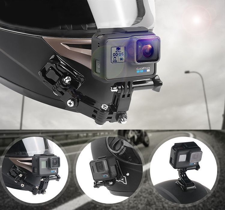 送料無料 ヘルメットマウント 顎マウント ホルダー GoPro アクションカメラアクセサリー カメラ固定 POV撮影 バイク フルフェイス plusnao-10333209 Plus Nao サンプル画像3
