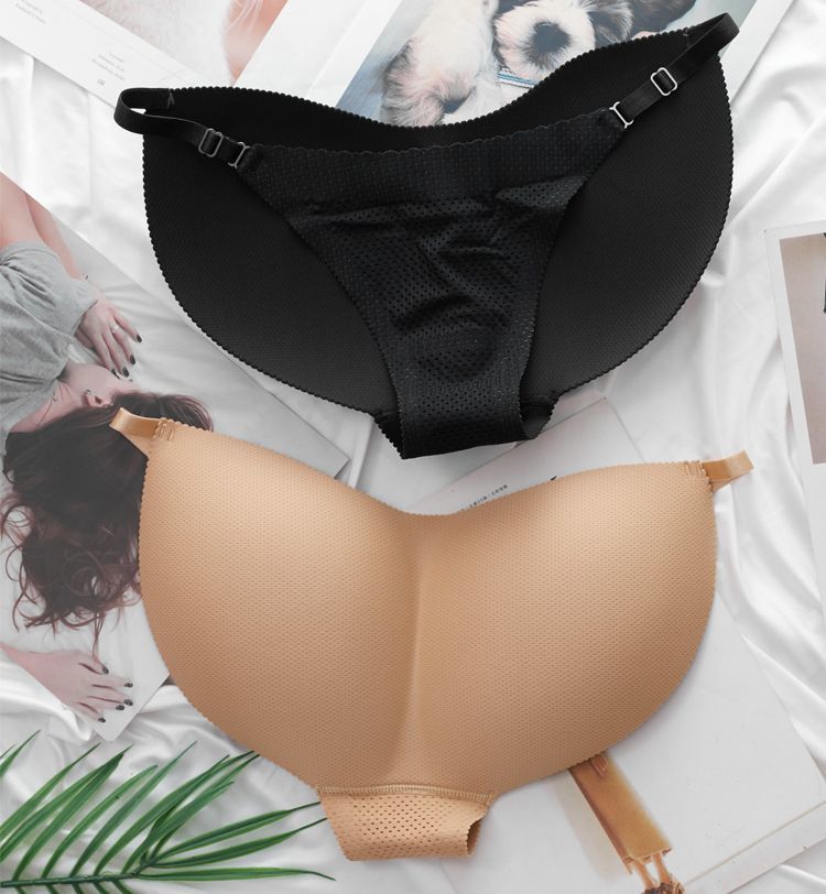 送料無料 ショーツ 補正下着 おしりパッド入り レディース 女性用下着 パンツ ヒップアップ 美尻パッド ヒップパッド サイズ調整可能 薄手 メッシュ 通気性 ベージュ ブラック plusnao-10335497 Plus Nao サンプル画像2