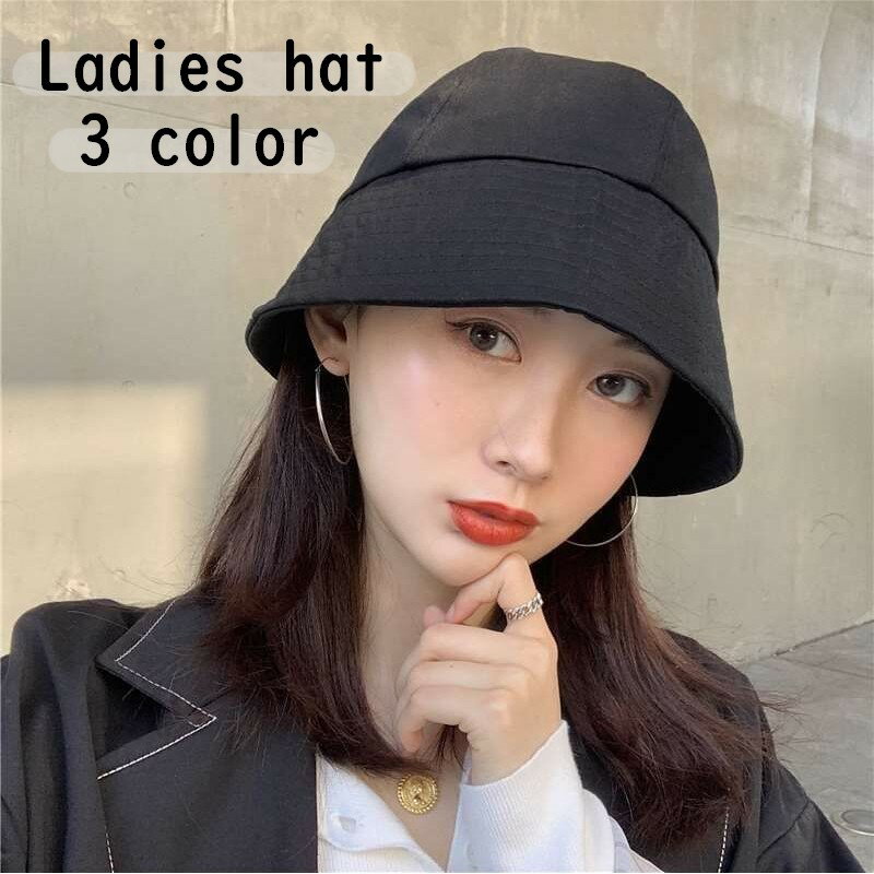 送料無料 バケットハット 帽子 レディース ぼうし シンプル 折りたたみ 持ち歩き便利 女性用 婦人用 日除け 紫外線対策 UV対策 熱中症対策 単色 おしゃれ