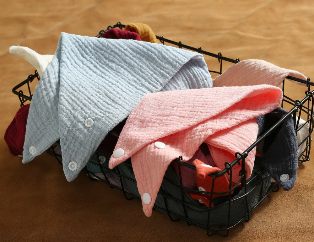 送料無料 スタイ ヘッドバンド 2点セット ベビー よだれかけ ビブ 前掛け ヘアバンド カチューシャ 髪飾り リボン シンプル 無地 くすみカラー かわいい おしゃれ 赤ちゃん バンダナ風 スカーフ風