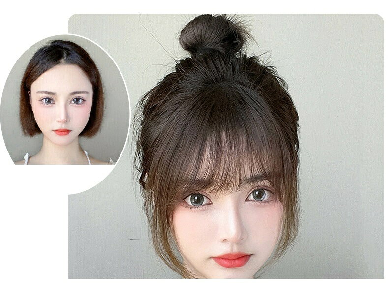 送料無料 前髪ウィッグ ポイントウィッグ 部分ウィッグ 部分かつら つけ毛 前髪 エ...