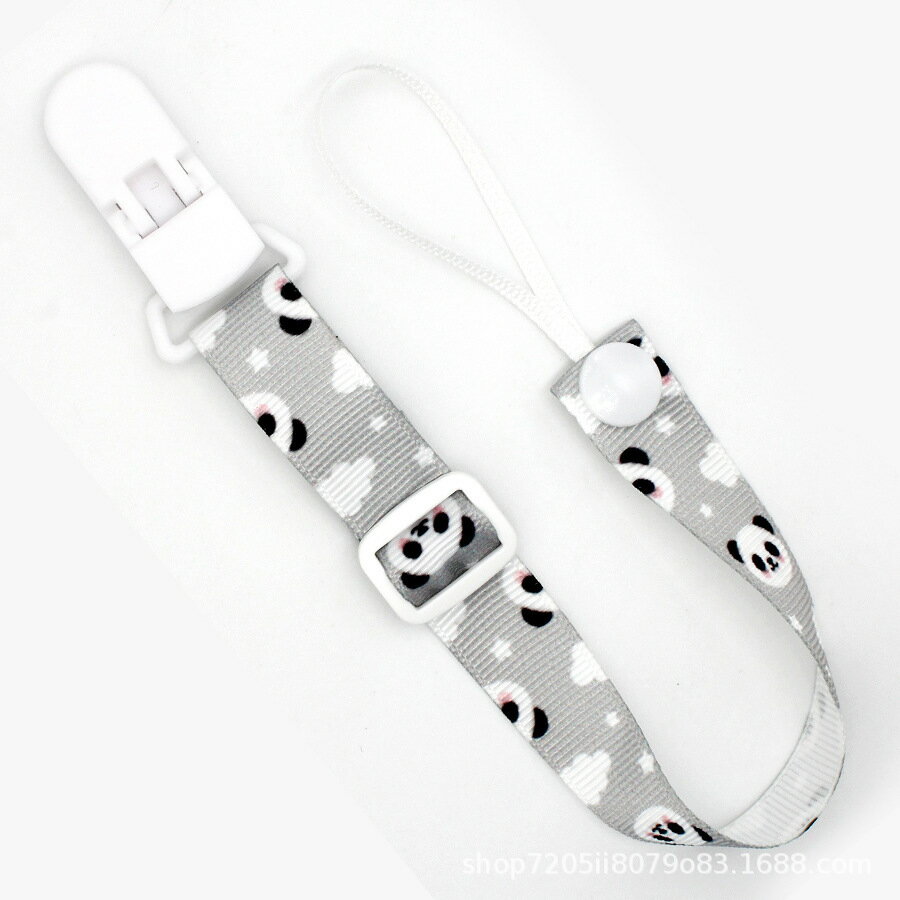 送料無料 おしゃぶりホルダー ベビー用品 赤ちゃん 男の子 女の子 おしゃぶりクリップ ワンタッチクリップ ストラップ 紐 ひも 歯固め 歯がため おしゃれ かわいい イラスト ゾウ パンダ ミツバチ 落とさない ホールド マルチクリップ - Image 3