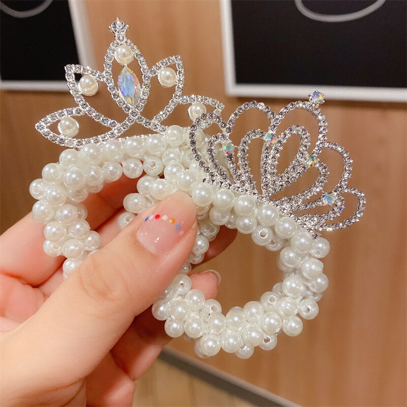 送料無料 ヘアゴム ビーズシュシュ 子供 キッズ 女の子 ヘアアクセサリー 髪飾り ...