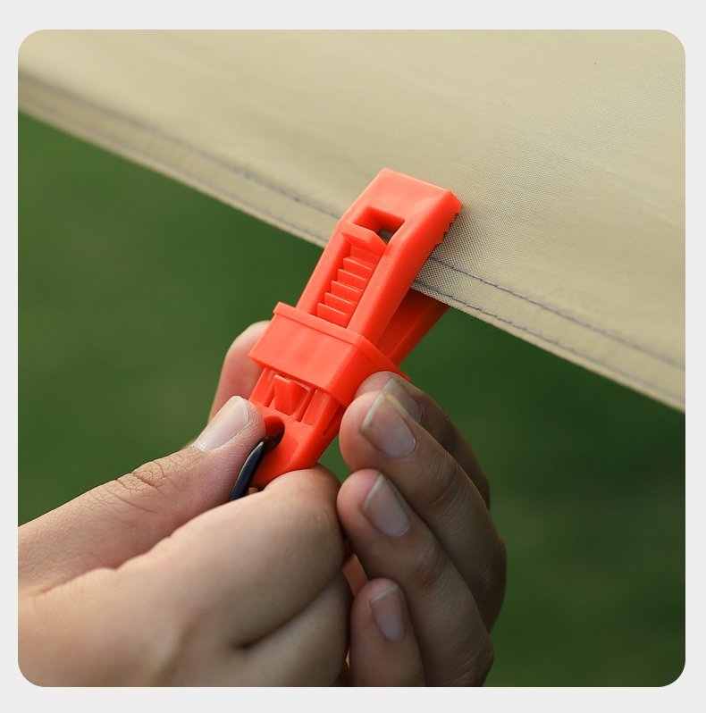 送料無料 テントクリップ 同色2個セット タープクリップ クリップホルダー キャンプ用品 アウトドア用品 テント ワニ口タイプ ロープ固定 強風対策 plusnao-10342840 Plus Nao サンプル画像2
