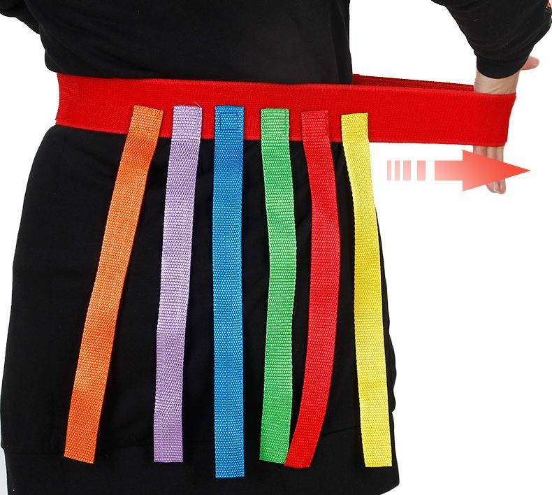 送料無料 しっぽ取りベルト 子供用 大人用 ウエストバンド 鬼ごっこ 運動 スポーツ ゲーム イベント パーティー 保育園 幼稚園 小学校 しっぽ鬼 楽しい カラフル - Image 3