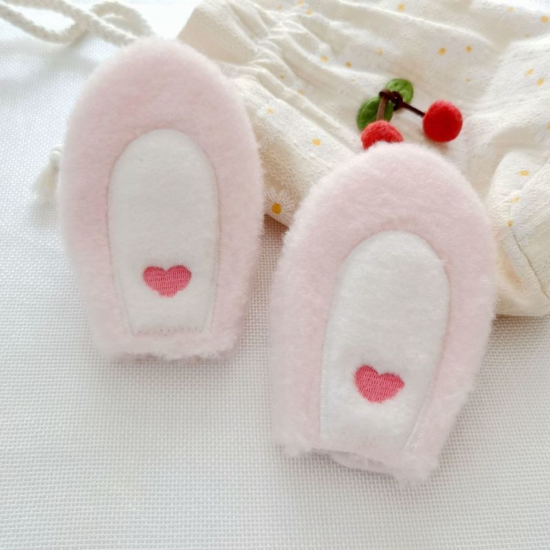 送料無料 うさ耳 ねこ耳 手芸用品 5SET 10個入り ハンドメイド ハンドクラフト パーツ うさぎ ウサギ 猫 ねこ ふわふわ もこもこ かわいい 手作り DIY ピンク ホワイト 白 plusnao-10343434 Plus Nao サンプル画像3