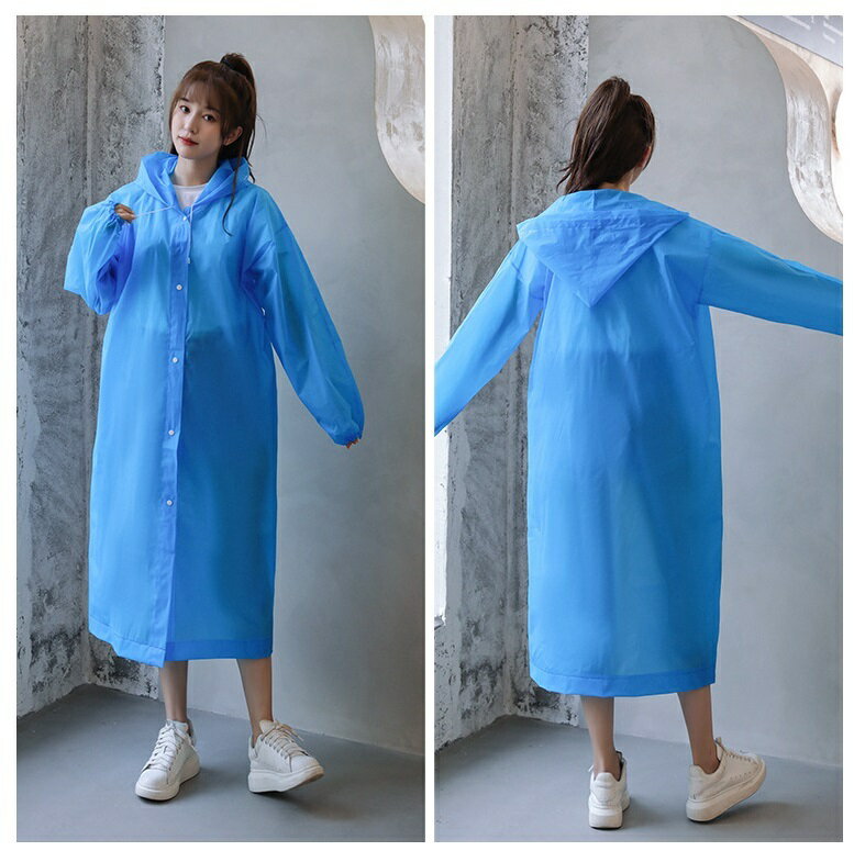 送料無料 レインコート フード付き カッパ 雨具 レインウェア 男女兼用 レディース メンズ 雨合羽 半透明 透け感 持ち運び 前ボタン 無地 単色 袖ゴム コンパクト 折りたたみ フード紐 シンプル カジュアル おしゃれ かわいい 男性 女性 ユニセックス 白 青 灰 紫 黄 ピンク