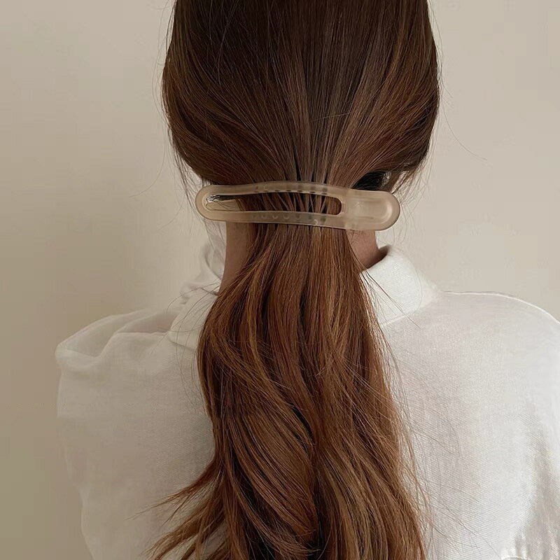 送料無料 ヘアクリップ バナナクリップ レディース 女性 ヘアアクセサリー 半透明 ...