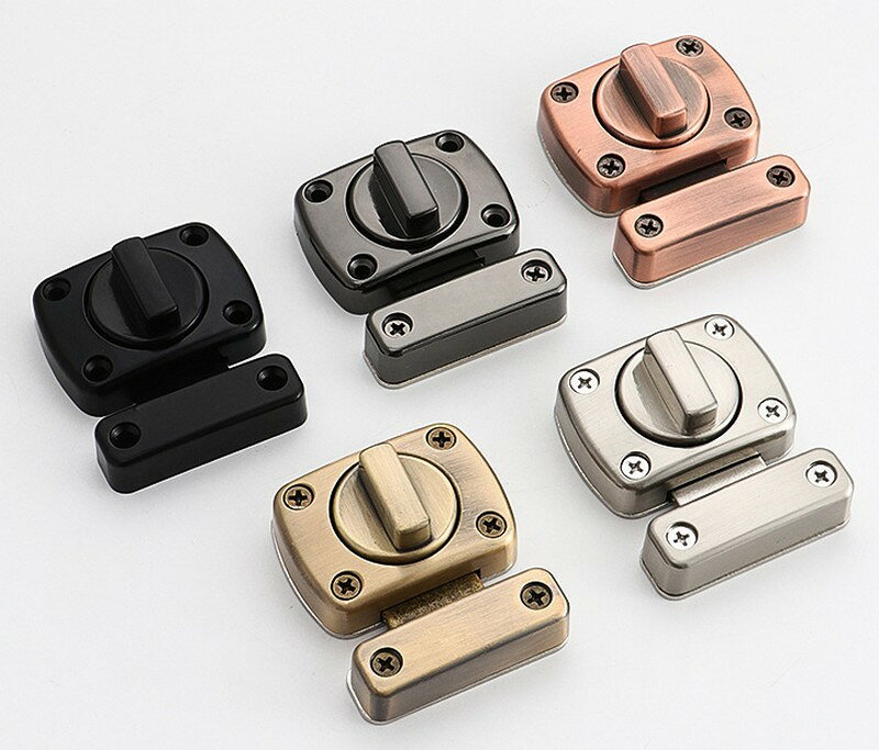 ドアロック 補助錠 内鍵 カギ かぎ 回転式 DIY 施錠 ドア 扉 後付け 室内 ネジ付き ネジ取り付けタイプ 建具金物 防犯 plusnao-10344424 Plus Nao サンプル画像3