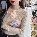 送料無料 リブニット セーター ボトルネック レディース 婦人服 トップス 長袖 シンプル ハイネック 無地 単色 細身 スリム フィット おしゃれ かわいい デイリー 普段使い 通勤 オフィスファッション
