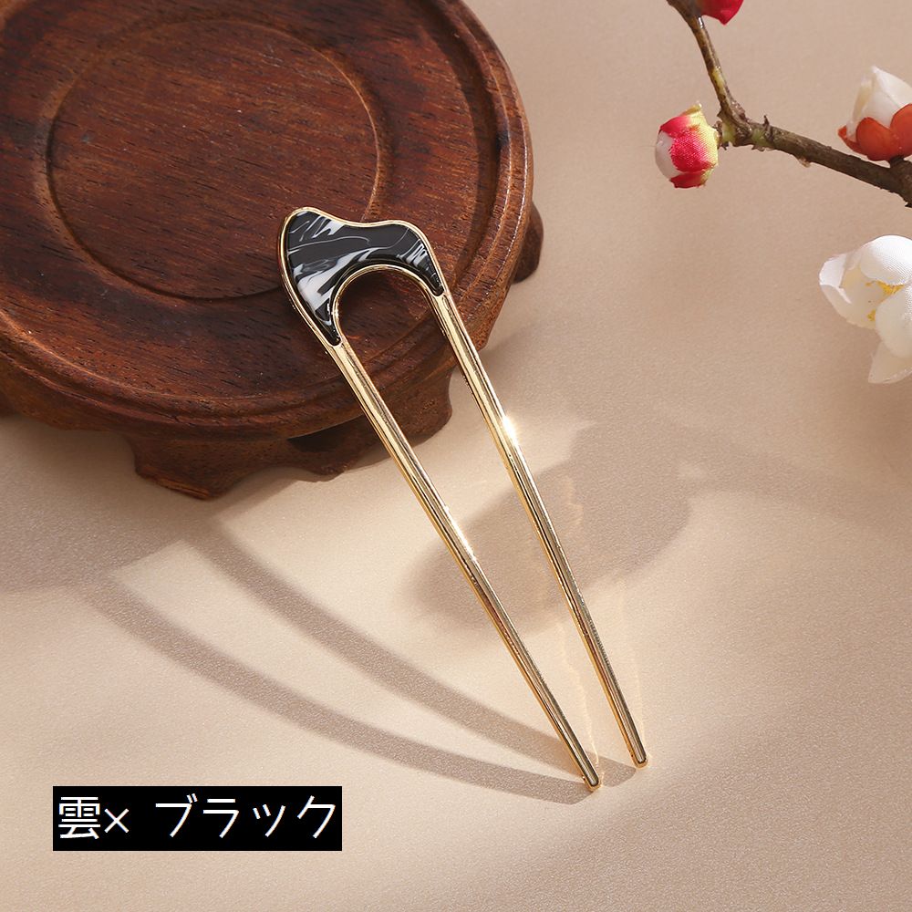 送料無料 かんざし Uピン U字コーム シェル調 ヘアアクセサリー 髪留め 髪飾り ま...