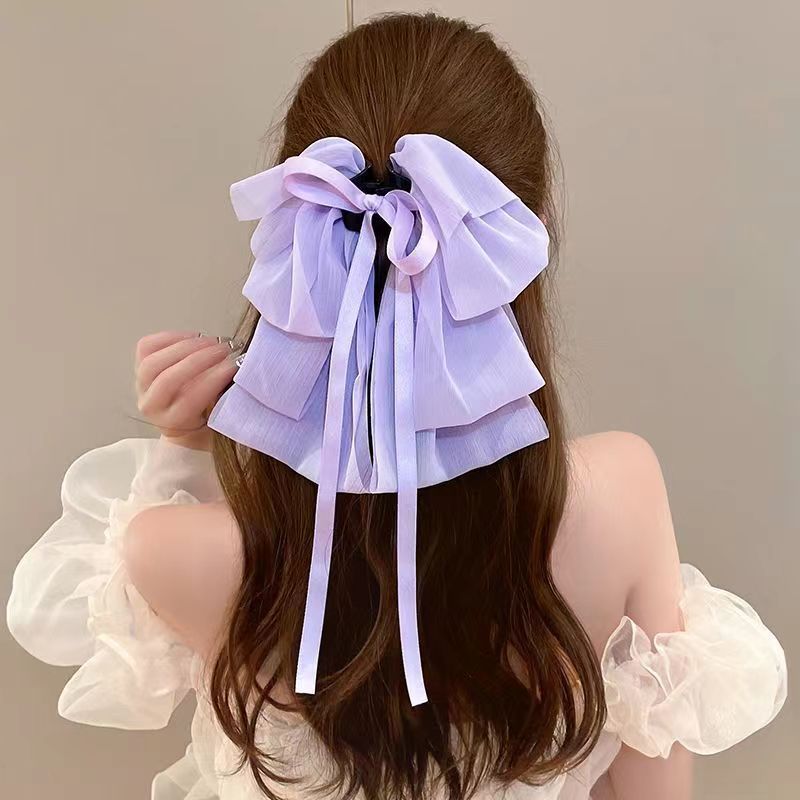 送料無料 バンスクリップ クロウクリップ ヘアクリップ レディース 女性 婦人 ヘアアクセサリー 髪飾り まとめ髪 蝶 リボン 無地 単色 シンプル ヘアアレンジ かわいい おしゃれ お出かけ 大きめの商品画像 2