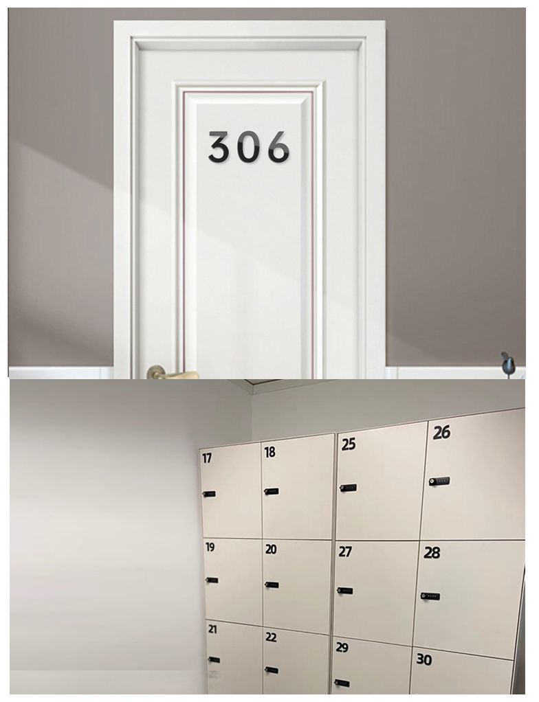 送料無料 切文字プレート 数字 単品 サインプレート ドアプレート ナンバー DIY 装飾 ロッカー ポスト 部屋番号 宅配ボックス