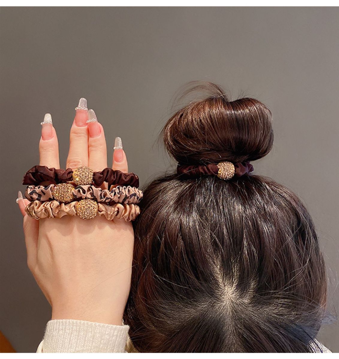 送料無料 シュシュ 同色2個セット ヘアゴム 髪留め レディース 女性用 ヘアアクセ...