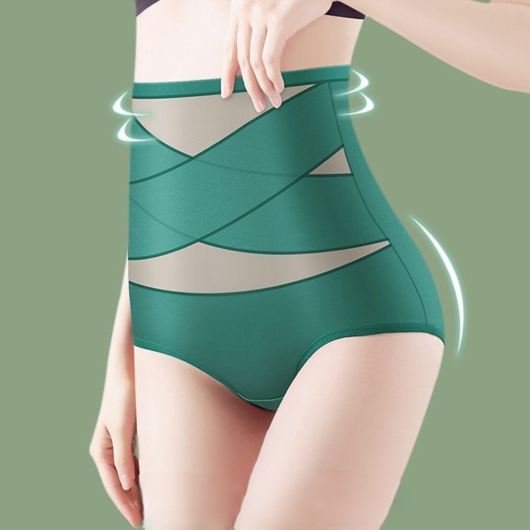 送料無料 ガードルショーツ ハイウエスト レディース 補正下着 女性用 インナー 大きいサイズ お腹すっぽり 引き締め ヒップアップ 透け感 plusnao-10347762 Plus Nao サンプル画像3
