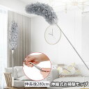 送料無料 モップ 伸縮 掃除用品 ほこり取り ロング 長い 高所 高いところ 隙間 はたき 伸びる 280cm 87cm ハンディ ホコリ 埃 そうじ 日用品雑...