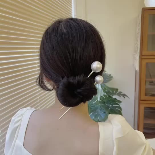 送料無料 かんざし 簪 1本刺し レディース 女性 ヘアアクセサリー フェイクパール ...