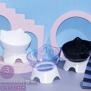 送料無料 ペット用食器 猫 犬 ネコ イヌ フードボウル 餌皿 餌入れ 水入れ スタンド付き 台付き 斜め 食べやすい 猫耳 かわいい ねこ いぬ
