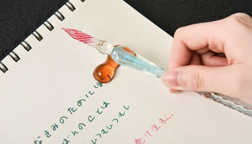 送料無料 ペン置き ペンホルダー 同色2個セット ガラスペン 万年筆 ペンレスト 文房具 筆記用具 レトロ文具 筆休め 箸置き 箸ホルダー はし置き おしゃれ かわいい 上品 ギフト プレゼント 贈り物 plusnao-10355768 Plus Nao サンプル画像3