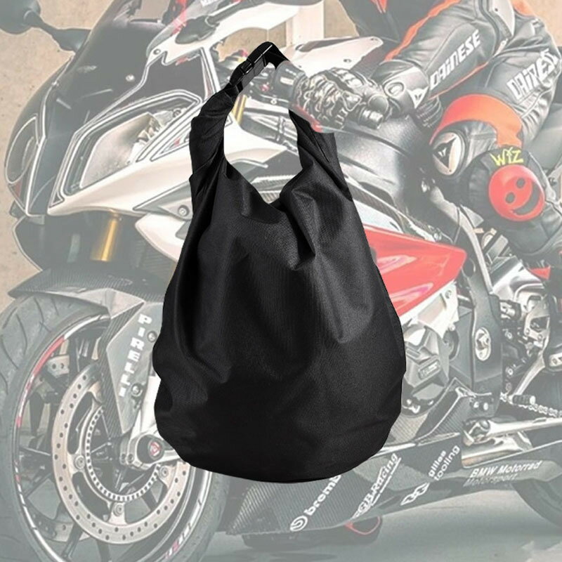 送料無料 ヘルメット収納ケース バッグ バイク用品 ダイヤルロック付き 大容量 防水 30L カバン 鞄 かばん 収納袋 バックル 自転車 盗難防止 保管 ヘルメット入れ バイクアクセサリー シンプル ブラック 黒 2