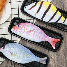 送料無料 ペンケース ペンポーチ 筆箱 小物入れ 文房具 魚 サカナ ポーチ ユニーク おもしろ フィッシュ ジッパー 文具 ペン入れ かわいい 個性的 リアル プレゼント plusnao-10352567 Plus Nao サンプル画像2