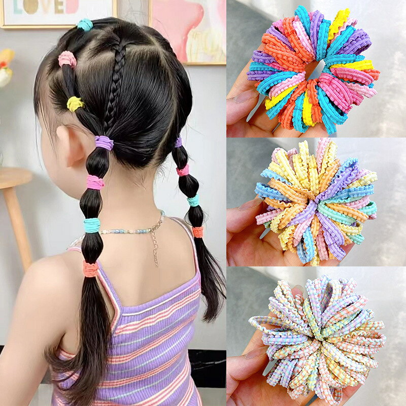 送料無料 ヘアゴム 50個セット キッズ ヘアーアクセサリ ヘアー小物 髪留め ゴム 大容量 幼稚園 保育園 かわいい 可愛い おしゃれ カラフル シンプル plusnao-10355063 Plus Nao サンプル画像3