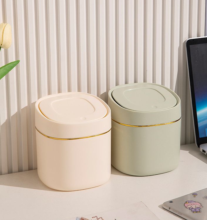 Plus Naoの送料無料 卓上ゴミ箱 ダストボックス ミニ ワンタッチ 片手でオープン 蓋付き フタ付き 小型 大容量 小物入れ インテリア おしゃれ シンプル｜アングル2