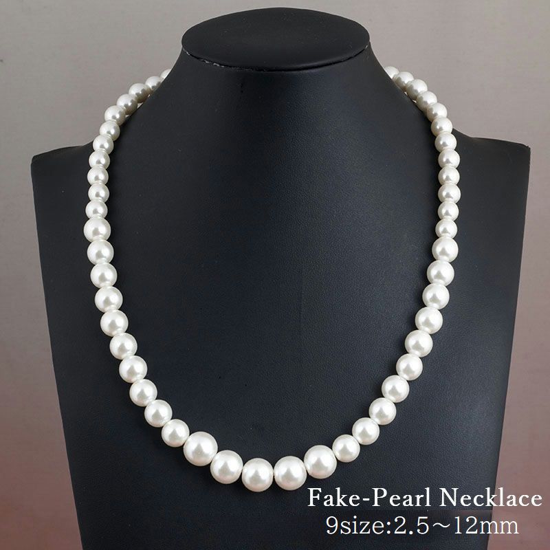 送料無料 パール調ネックレス アクセサリー レディース 女性用 婦人用 フェイクパール 真珠風 上品 エレガント おしゃれ プレゼント ギフト 結婚式 パーティ...