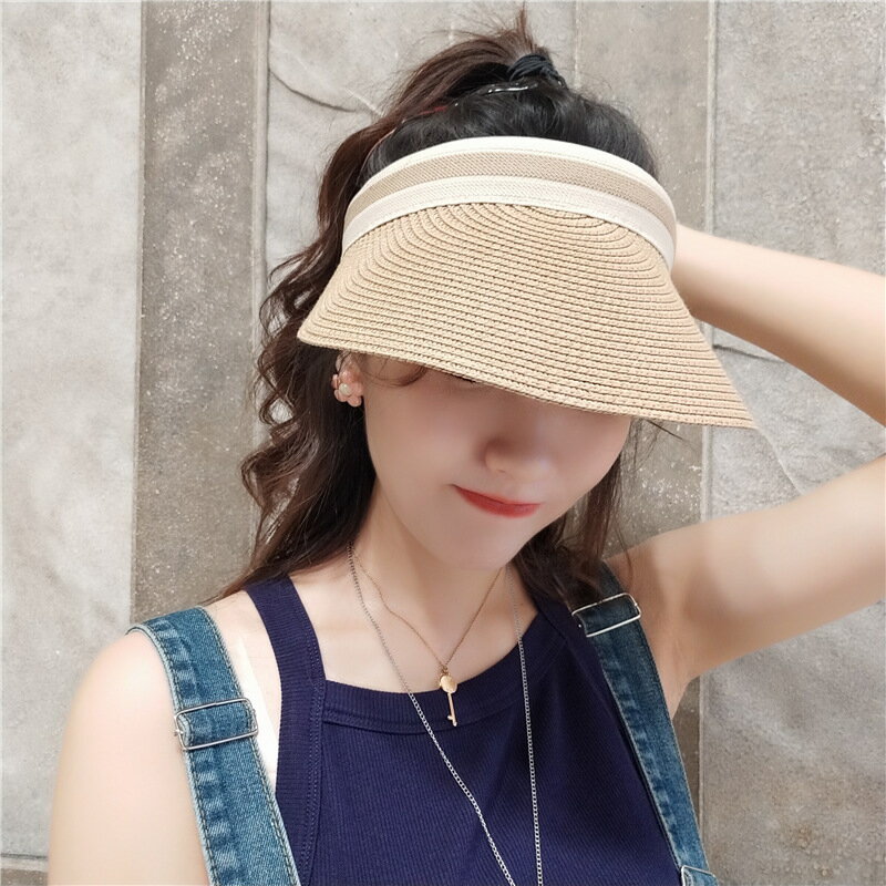 送料無料 サンバイザー 麦わら帽子 レディース 女性 帽子 ぼうし つば広ハット 紫...